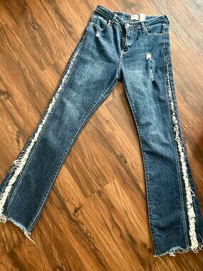 Dark Blue Angel Jean High Waisted Baddie Size 11